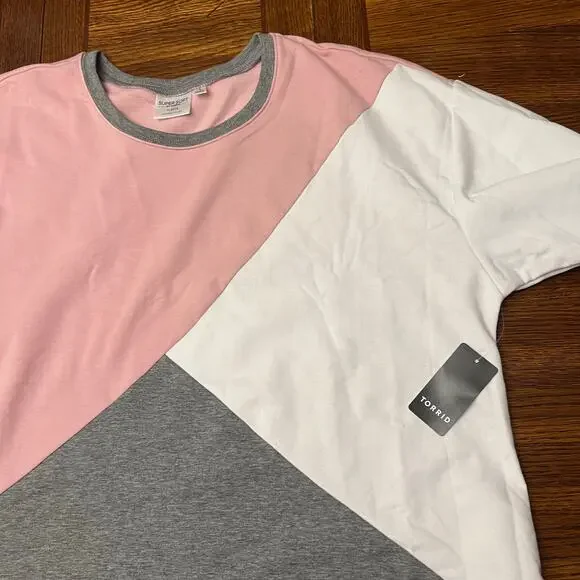 NWT TORRID Super Soft Fleece Crew Neck Drop Shoulder  Sweatshirt Plus Size 1 - Picture 8 of 12